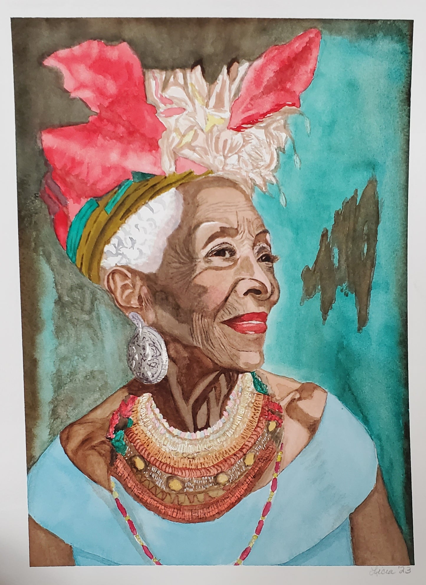 Colorful African American Woman
