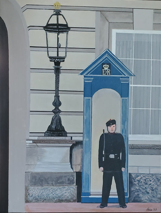 Guard at Post at the Palace of Queen Elizabeth II