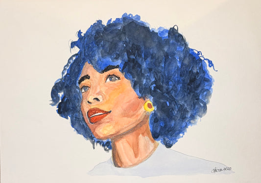 Woman with Blue Hair